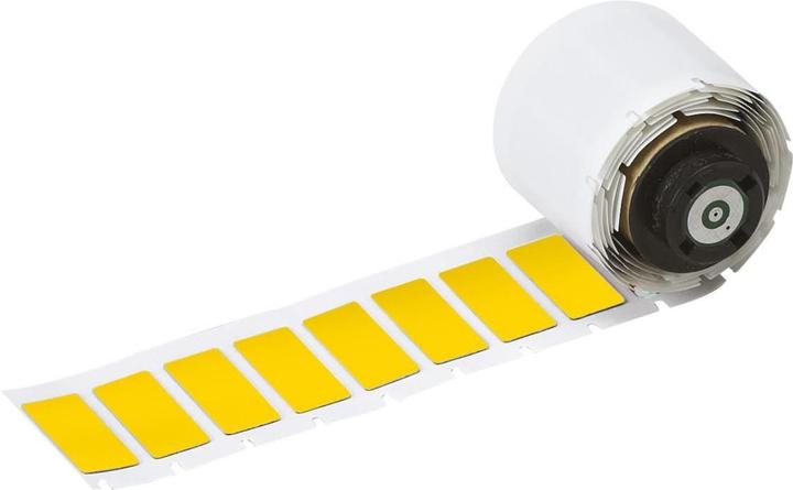 Actual product image Brady M6-02-7593-YL, Foamed polyester, yellow, glossy, 27.00 x 12.50 mm, permanent (250 E. (2.70 cm)