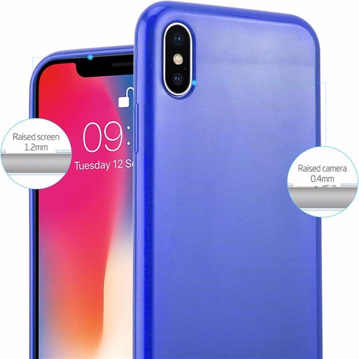 Image du produit Cadorabo Couverture TPU brossé (Apple iPhone X, Apple iPhone XS)