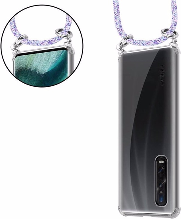 Produktbild Cadorabo TPU Handy Kette SILBER Cover