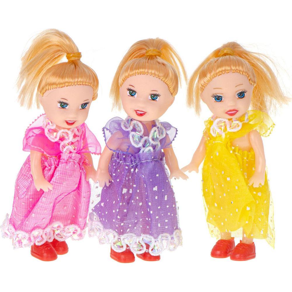 Ikonka Puppen Puppen für Puppenhaus Satz von 3pcs 10cm (46908287)