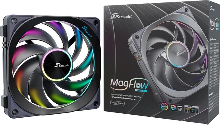 Actual product image Seasonic MagFlow 1225PWM ARGB 120*120*120 1-Fan Kit fan (120 mm, 1x)