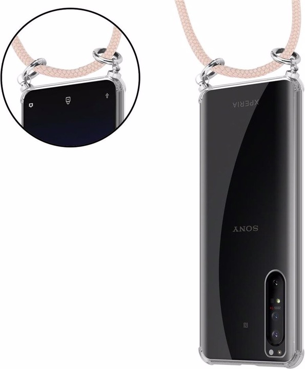 Produktbild Cadorabo TPU Handy Kette SILBER Cover