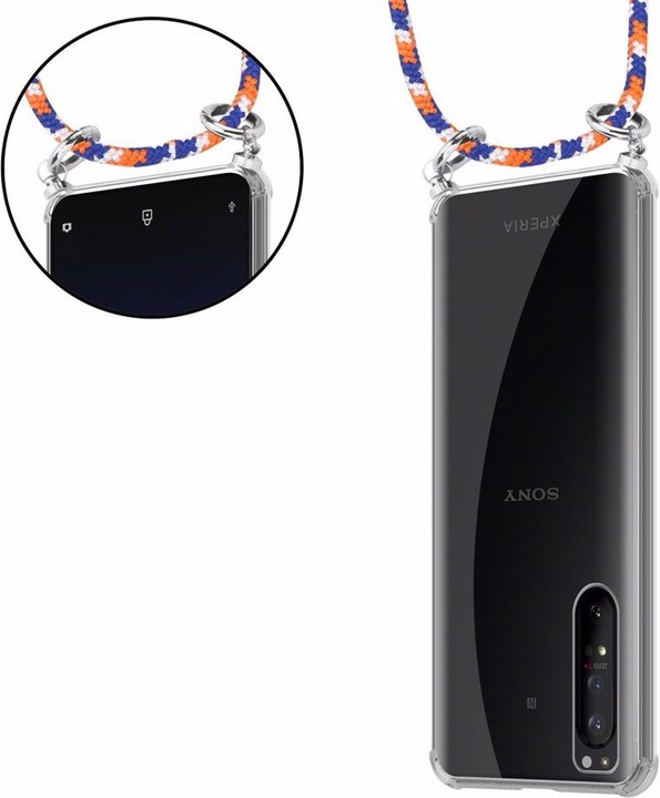 Produktbild Cadorabo TPU Handy Kette SILBER Cover
