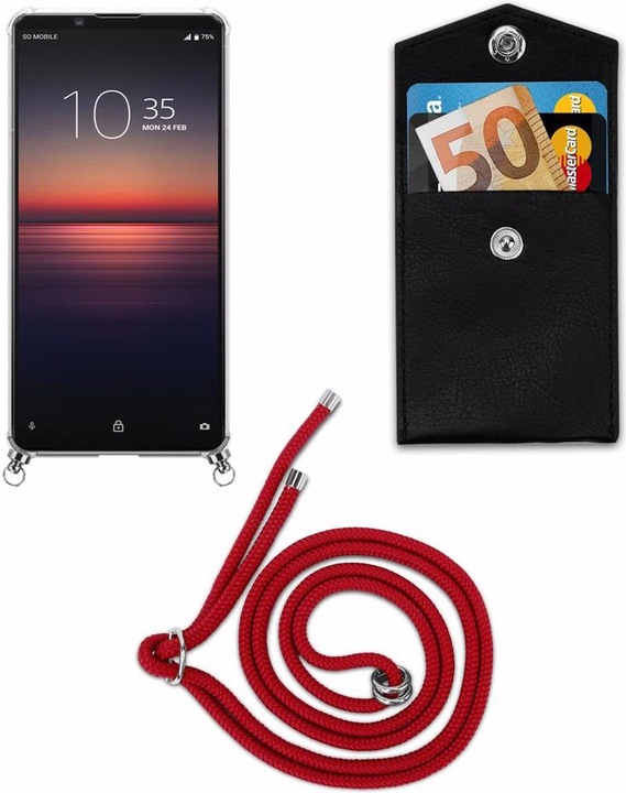 Produktbild Cadorabo TPU Handy Kette SILBER Cover