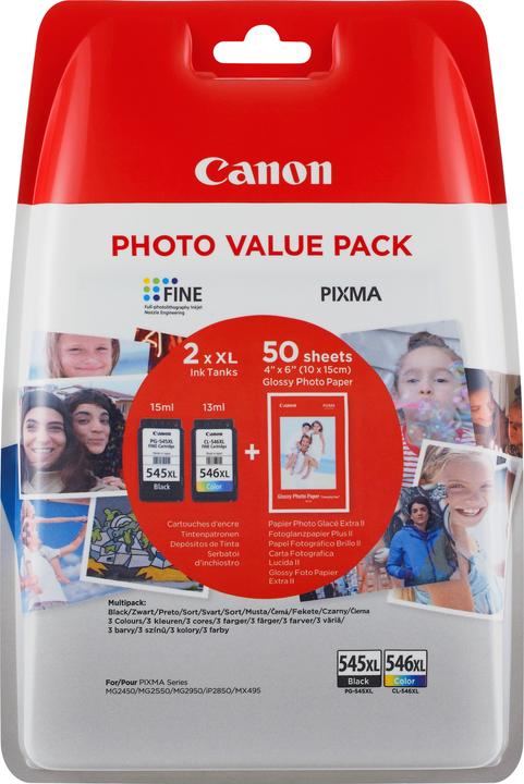 Actual product image Canon PG-545XL/CL-546XL Photo Value Pack (FC, Color)
