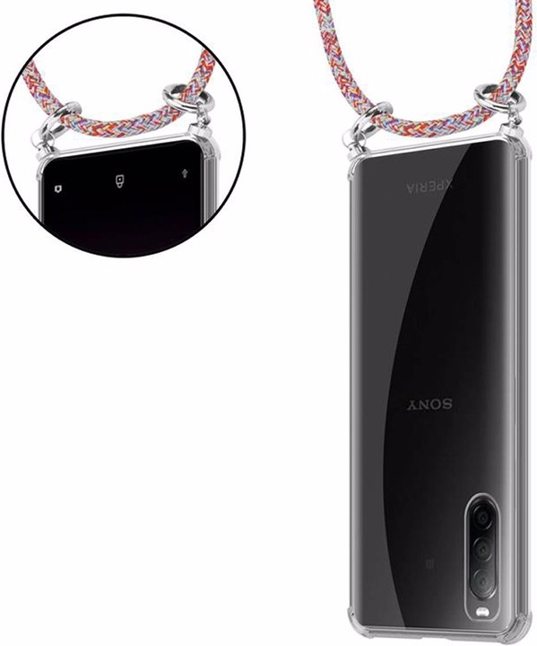 Produktbild Cadorabo TPU Handy Kette SILBER Cover