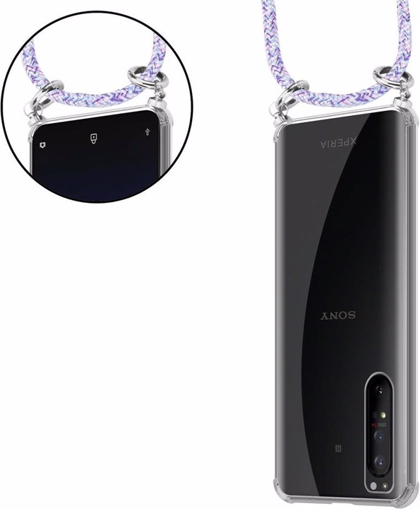 Produktbild Cadorabo TPU Handy Kette SILBER Cover