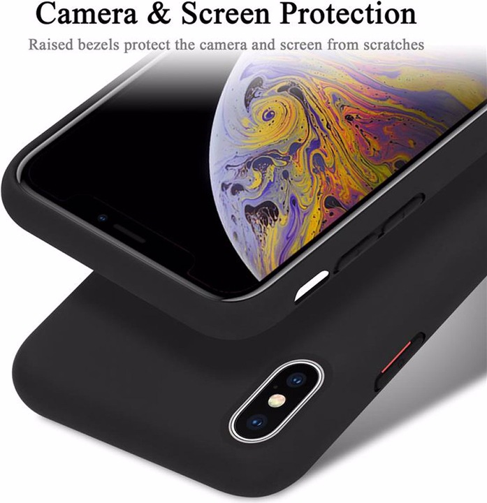 Actual product image Cadorabo TPU Liquid Silicone Case Cover (Apple iPhone X)