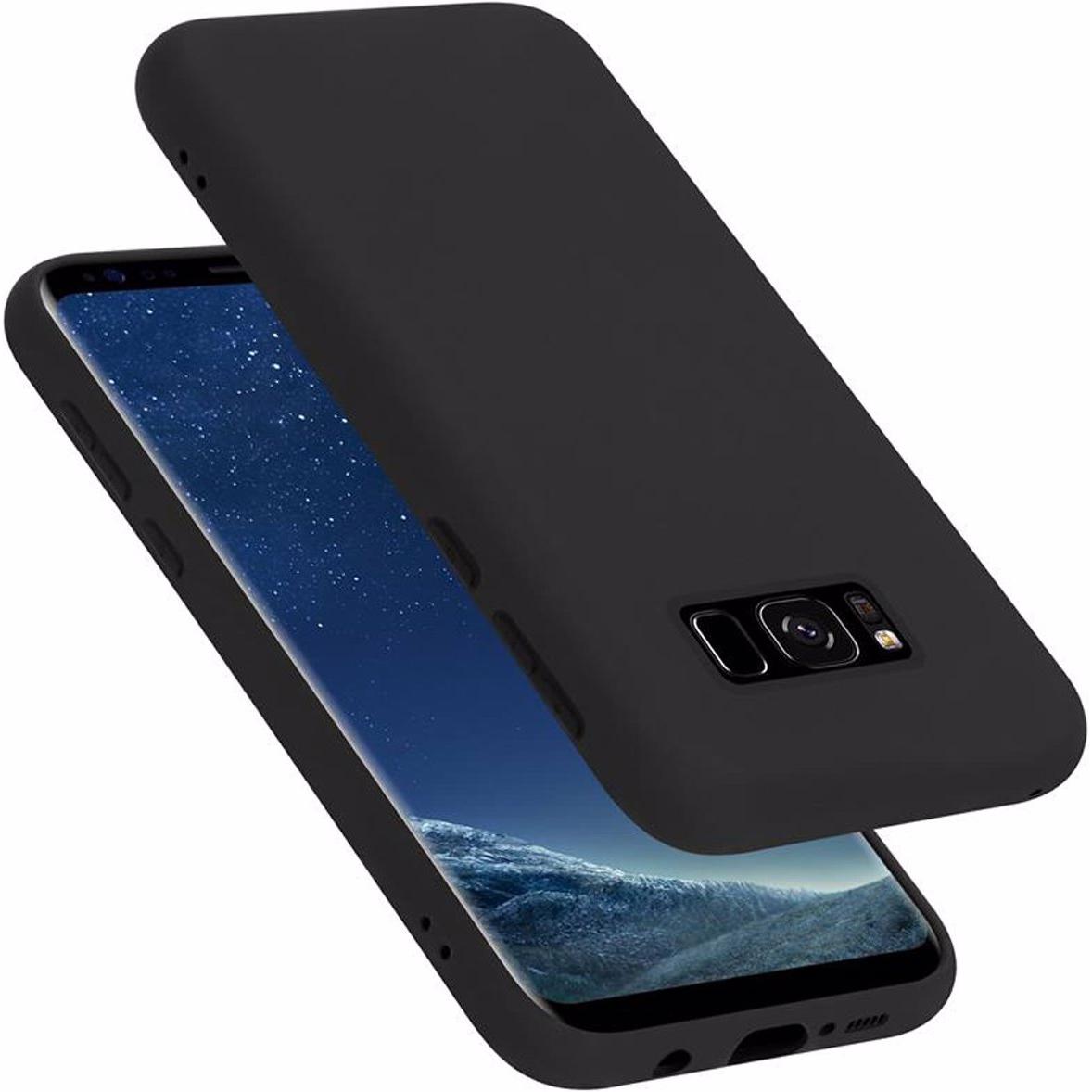 Thumbnail - Cadorabo TPU Liquid Silicone Case Cover (Samsung Galaxy S8+), Smartphone Hülle, Schwarz