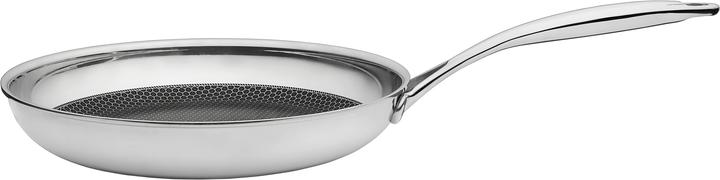 Actual product image Heirol Pro Steelsafe Frying Pan, stainless steel + non-stick coating, 24 cm (24 cm, Pot, Stainless steel)