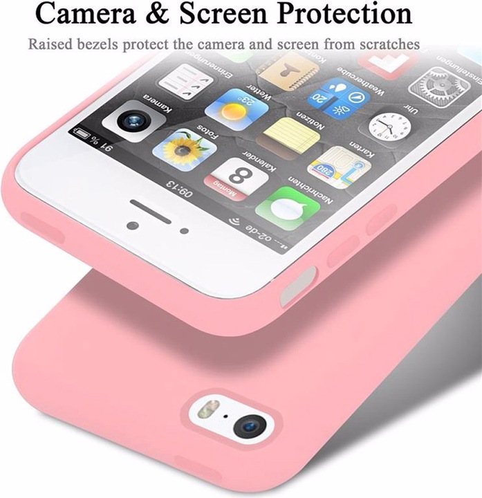 Actual product image Cadorabo TPU Liquid Silicone Case Cover (Apple iPhone 5)
