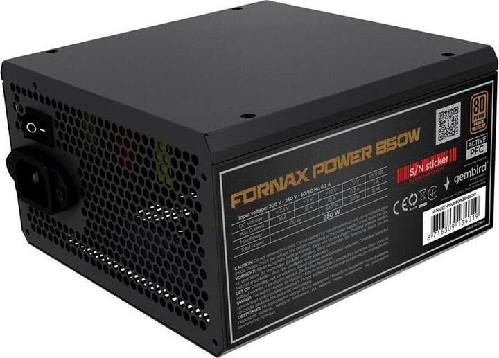 Produktbild Gembird CCC-PSUBRONZE-850W Netzteil Fornax Power 850W aktive PFC 12cm Lüfter 80+Bronze (850 W)