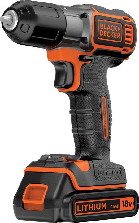 Immagine prodotto Black & Decker Trapano e avvitatore a batteria 18V Autosense, 2 batterie ricaricabili