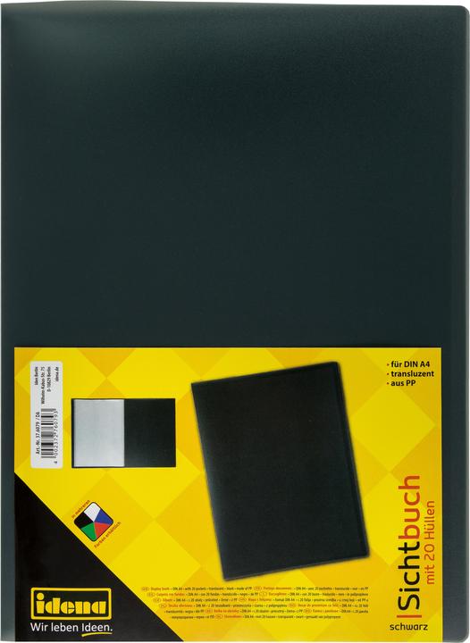 Productafbeelding Idena Kijkboek f. A4, PP 20 vakken, transl.zwart (A4, 1 x)
