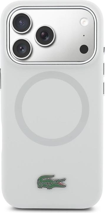 Actual product image Lacoste 17 Pro Back-Cover hul - MagSafe - Metal Edges And Logo - Grau (Apple iPhone 17 Pro)
