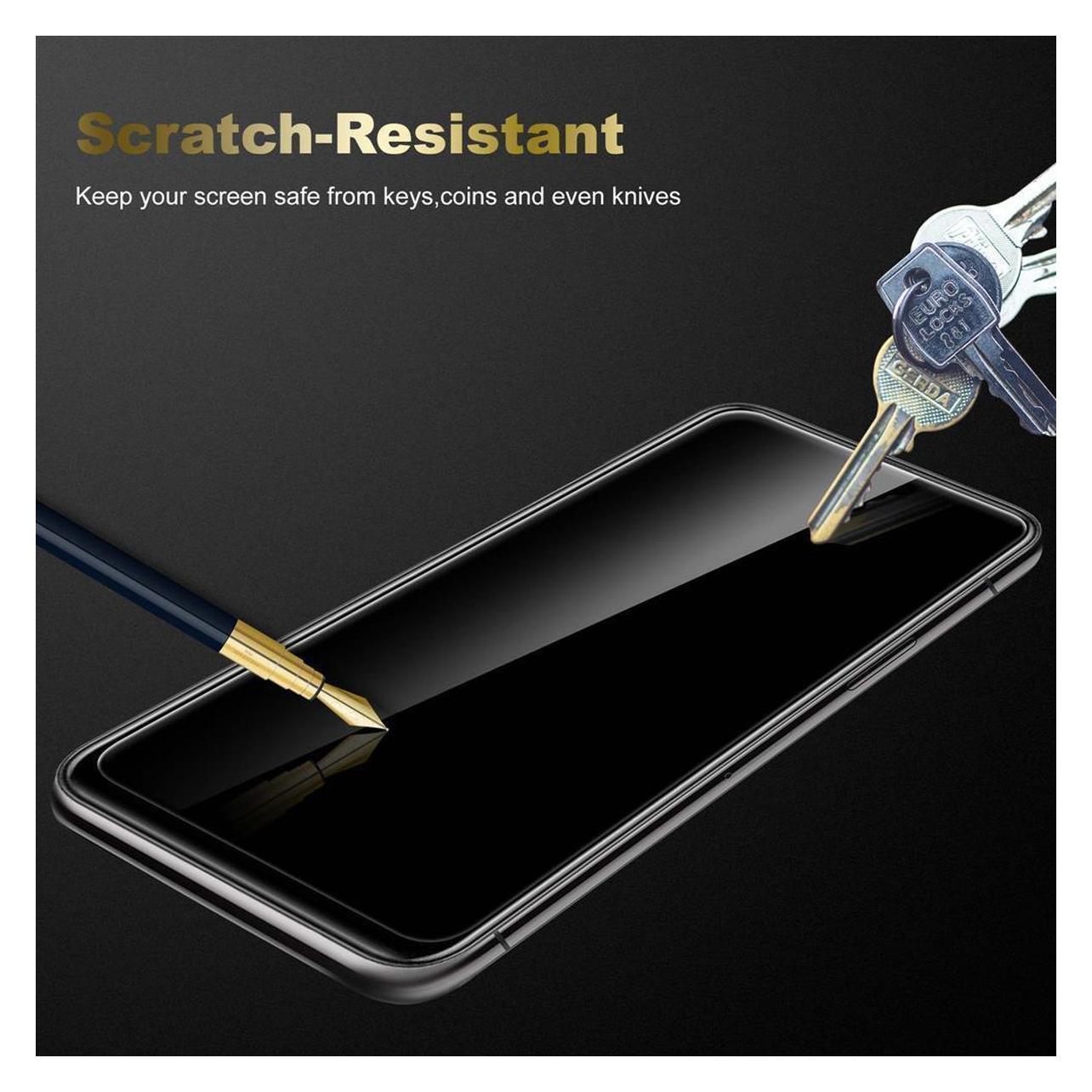 Cadorabo 3X Tempered Glass Compatible with ZTE Nubia M2 Play in Transparent with Black - 3 Pack Screen Protection 3D Touch Compatible with 9H Hardness - Bulletproof Display Saver
