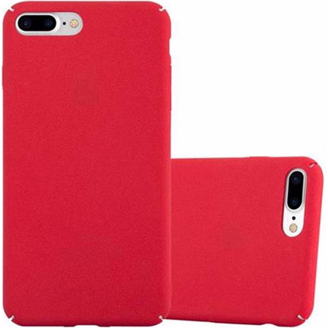 Cadorabo Hard Cover Frosty Cover (Apple iPhone 7 Plus), Smartphone Hülle, Rot