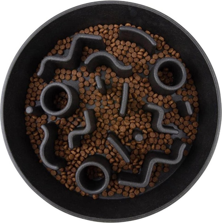 Actual product image District 70 Bamboo Dog Slow Feeder Ø 28 cm, Dark Grey (2.50 l)
