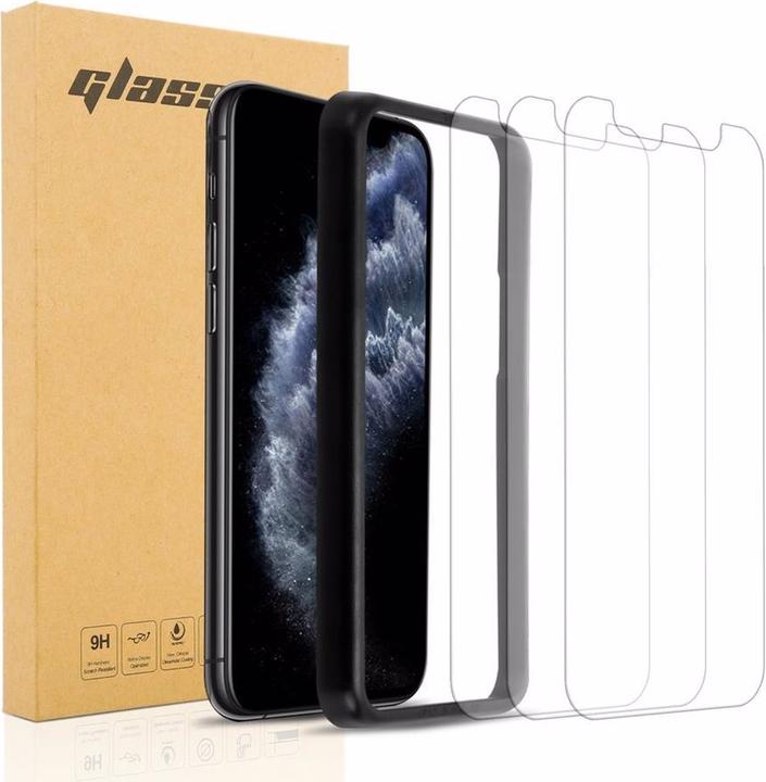 Immagine prodotto Cadorabo Vetro di protezione del display con aiuto per l'installazione (3 Pezzo/i, Apple iPhone 11)