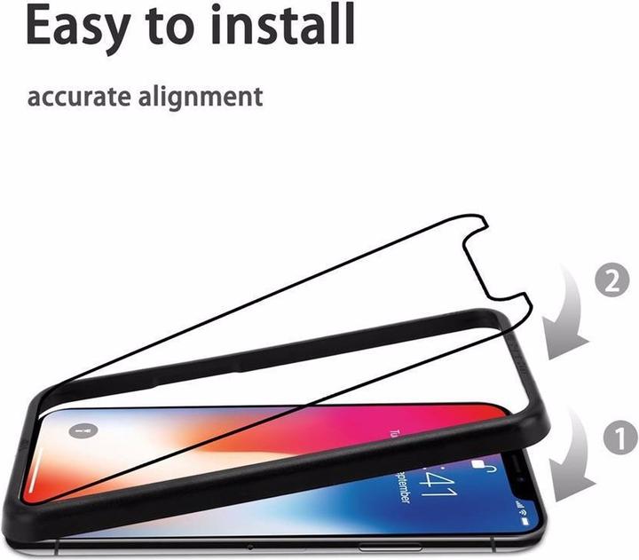 Actual product image Cadorabo Full screen display protection glass with installation guide (3 pcs., Apple iPhone XS)