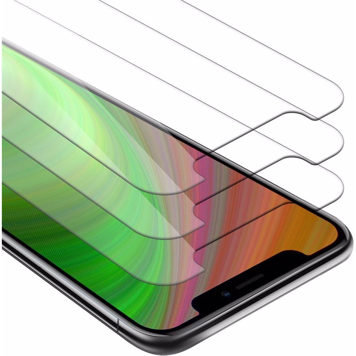 Cadorabo Displayschutzglas mit Einbauhilfe (3 Stück, Apple iPhone 11 Pro), Smartphone Schutzfolie, Transparent