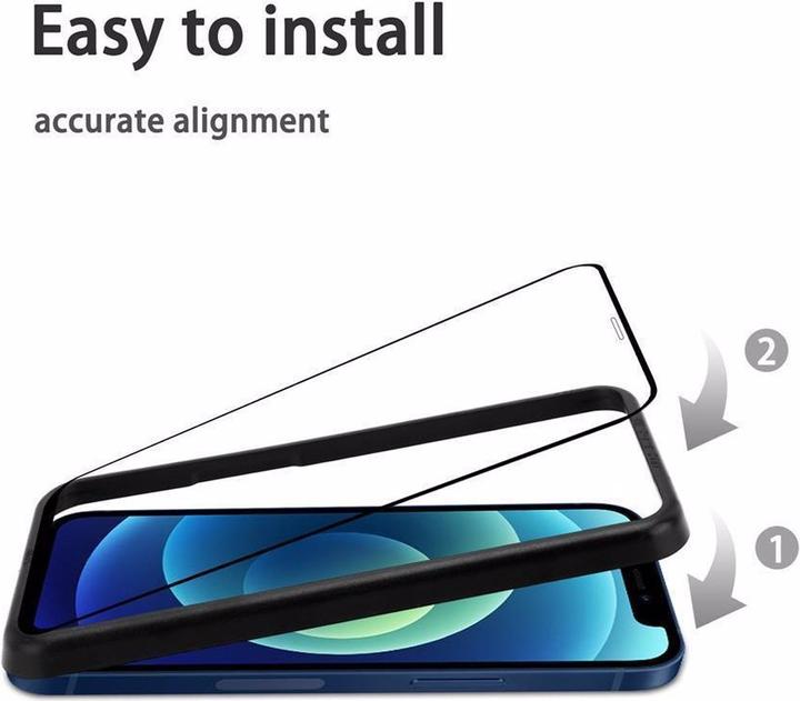 Actual product image Cadorabo Full screen display protection glass with installation guide (3 pcs., Apple iPhone 12 Pro Max)