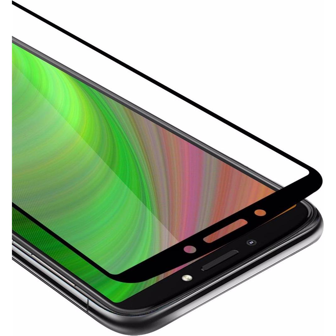 Cadorabo Vollbild Displayschutzglas (1 Stück, Motorola Moto E5 Plus), Smartphone Schutzfolie, Schwarz