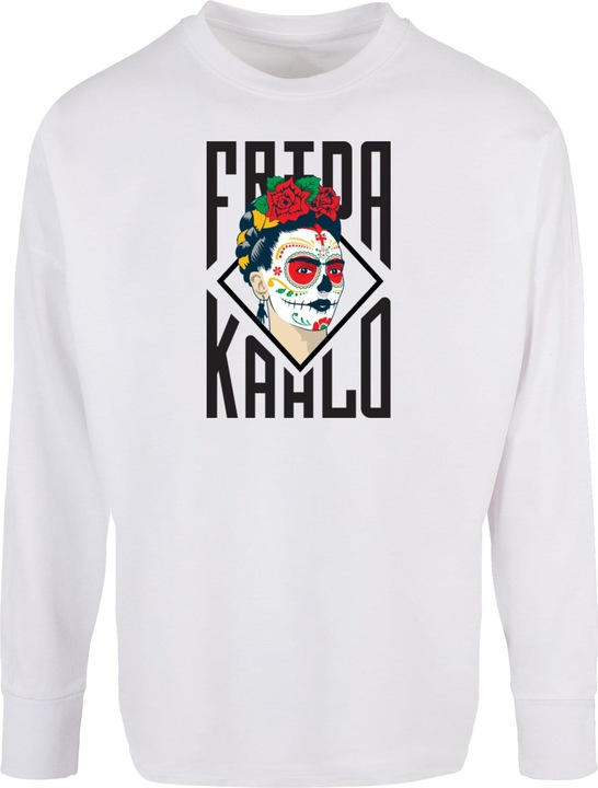 Actual product image Merchcode Ladies Frida Kahlo - Lettering Oversized Cut On Sleeve Longsleeve - 116085 (L)