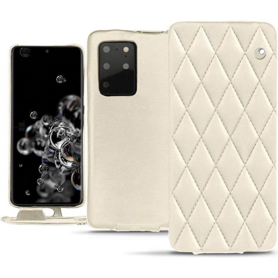 Thumbnail - Noreve Lederschutzhülle vertikal (Samsung Galaxy S20+ 5G), Smartphone Hülle, Weiss