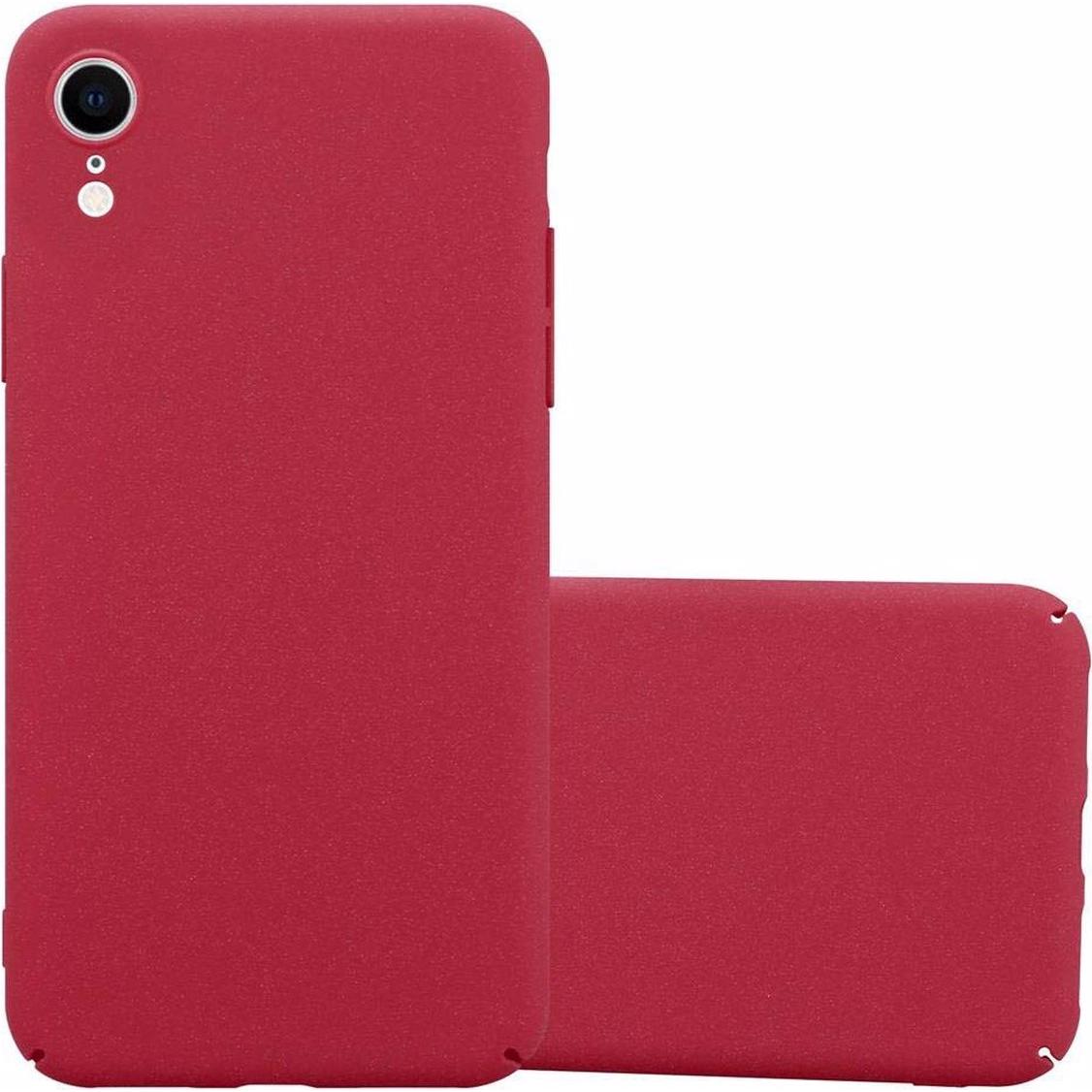Cadorabo Hard Cover Frosty Cover (Apple iPhone XR), Smartphone Hülle, Rot