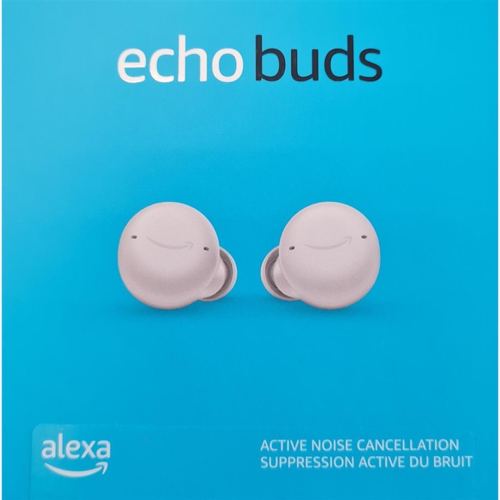 Produktbild Amazon Echo Buds 2. Gen. Kabellose Ohrhörer, aktive Geräuschunterdrückung, Alexa - Weiss (ANC, 12 h, Kabellos)