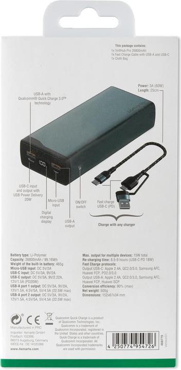 Actual product image 4smarts VoltHub Pro (26800 mAh, 22.50 W, 99.16 Wh)