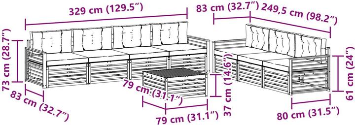 Produktbild vidaXL Outdoor-Sofa