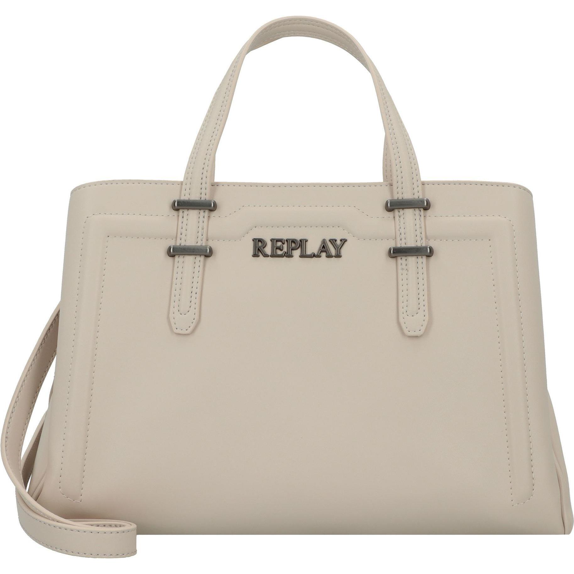 Replay, Handtasche, Schultertasche 35 cm, Braun
