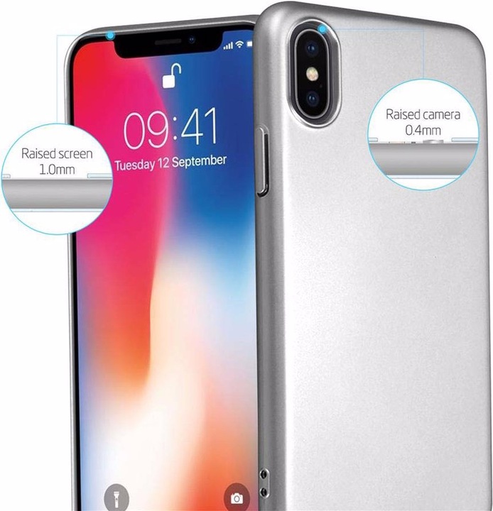 Actual product image Cadorabo Hard Cover Matt Metal Cover (Apple iPhone X)