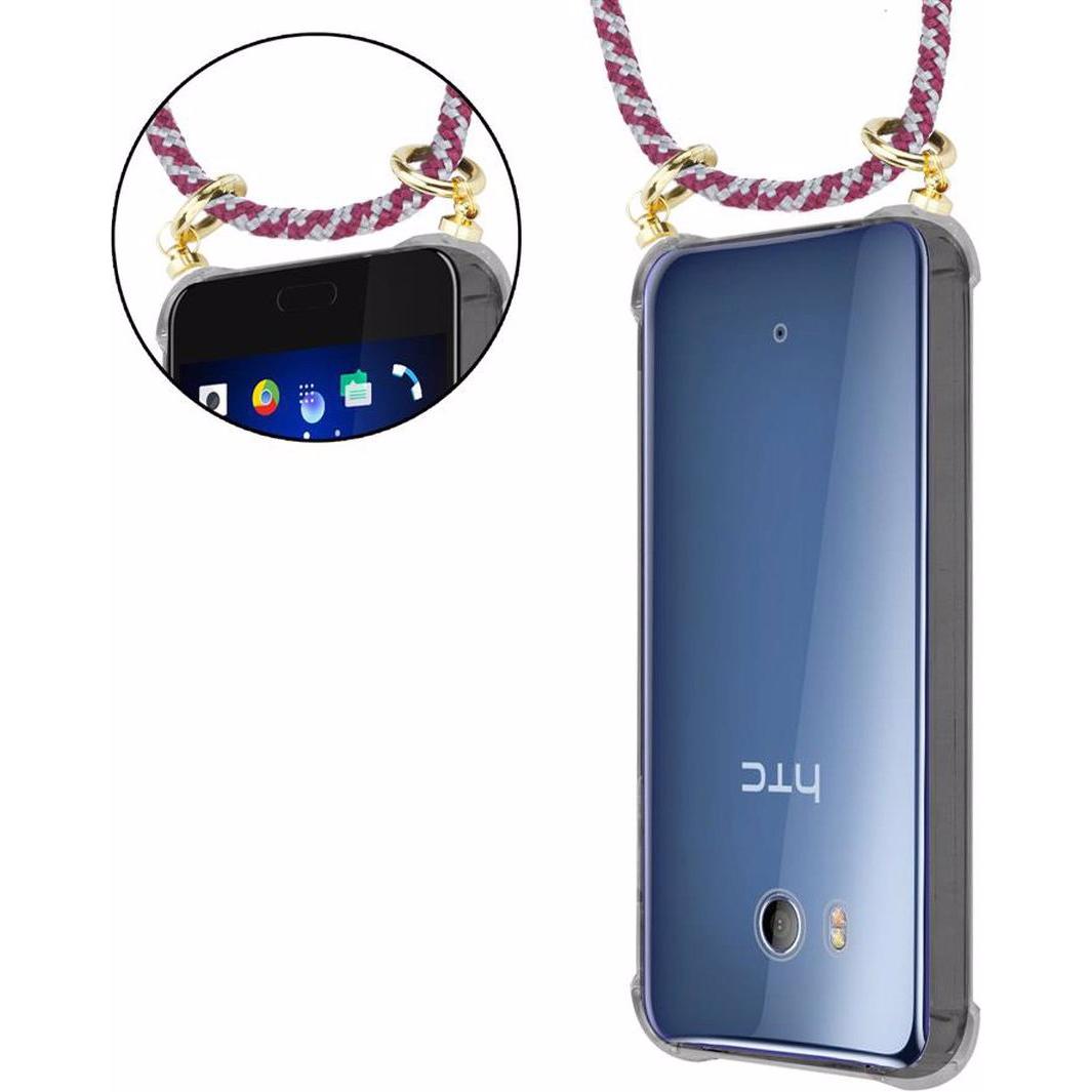 Thumbnail - Cadorabo TPU Handy Kette GOLD Cover, Handykette, Rot