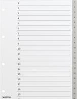 Actual product image Kolma Index, A4, PP, 1-20, grey