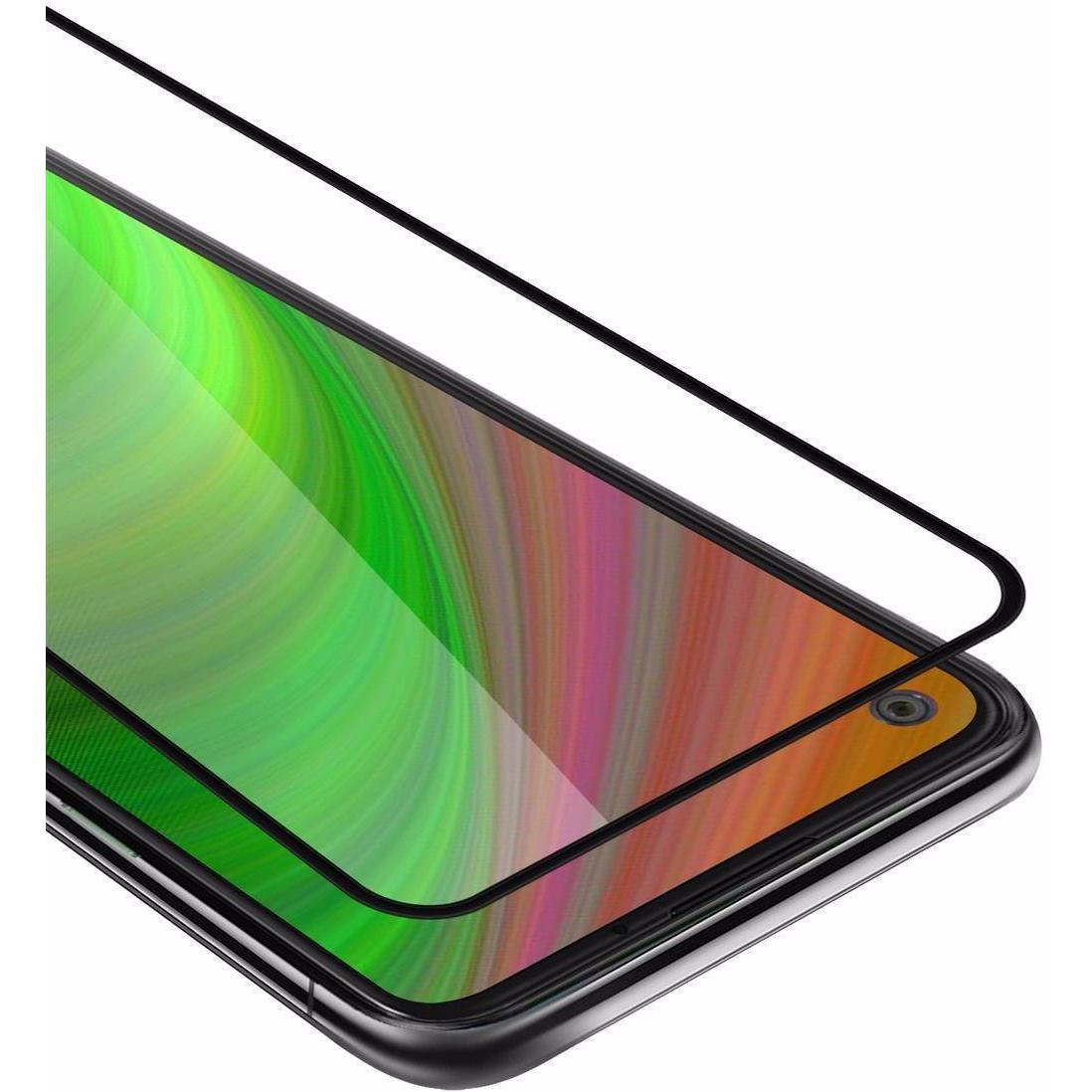 Cadorabo Vollbild Displayschutzglas (1 Stück, Xiaomi Redmi Note 9), Smartphone Schutzfolie, Schwarz
