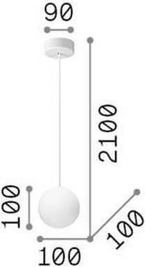 Immagine prodotto Ideal lux MAPA BIANCO G9 luce a sospensione ⌀100mm dimmerabile bianco caldo 310800 (G9, 370 lm)