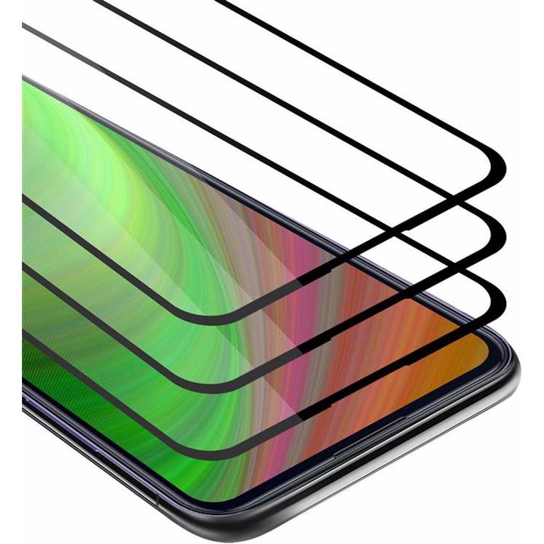 Cadorabo Vollbild Displayschutzglas (3 Stück, Samsung Galaxy A11, Samsung Galaxy M11), Smartphone Schutzfolie, Weiss