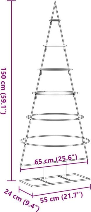 Actual product image vidaXL Metall Weihnachtsbaum (150 cm)