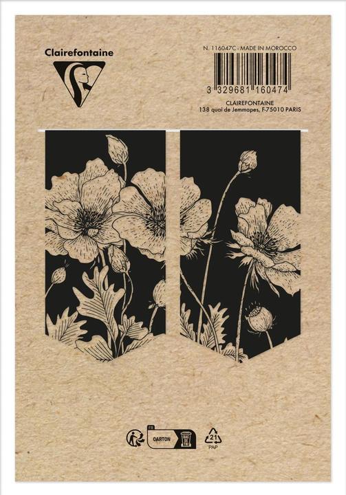 Clairefontaine Le Cerisier Blanc, Set mit 2 magnetischen Lesezeichen 10,5x15,5cm -