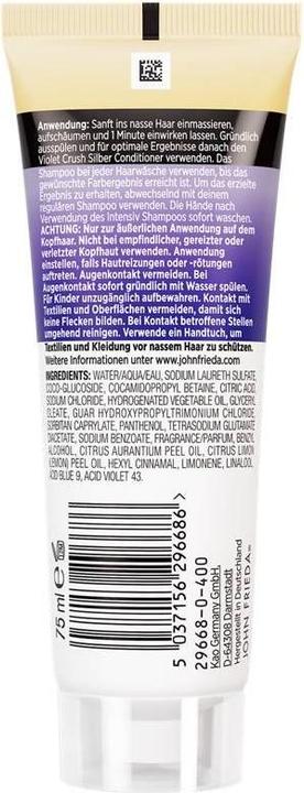Actual product image John Frieda Violet Crush Intensive Shampoo 75 ml (Liquid shampoo)