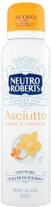 Immagine prodotto Neutro Roberts Deodorante spray secco Cedro e Vaniglia 150ml (Getto vaporizzato, 150 ml)