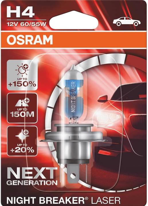 Produktbild Osram 64193NL-1BL Halogen Leuchtmittel Night Breaker® Laser Next Generation H4 6 (H4)