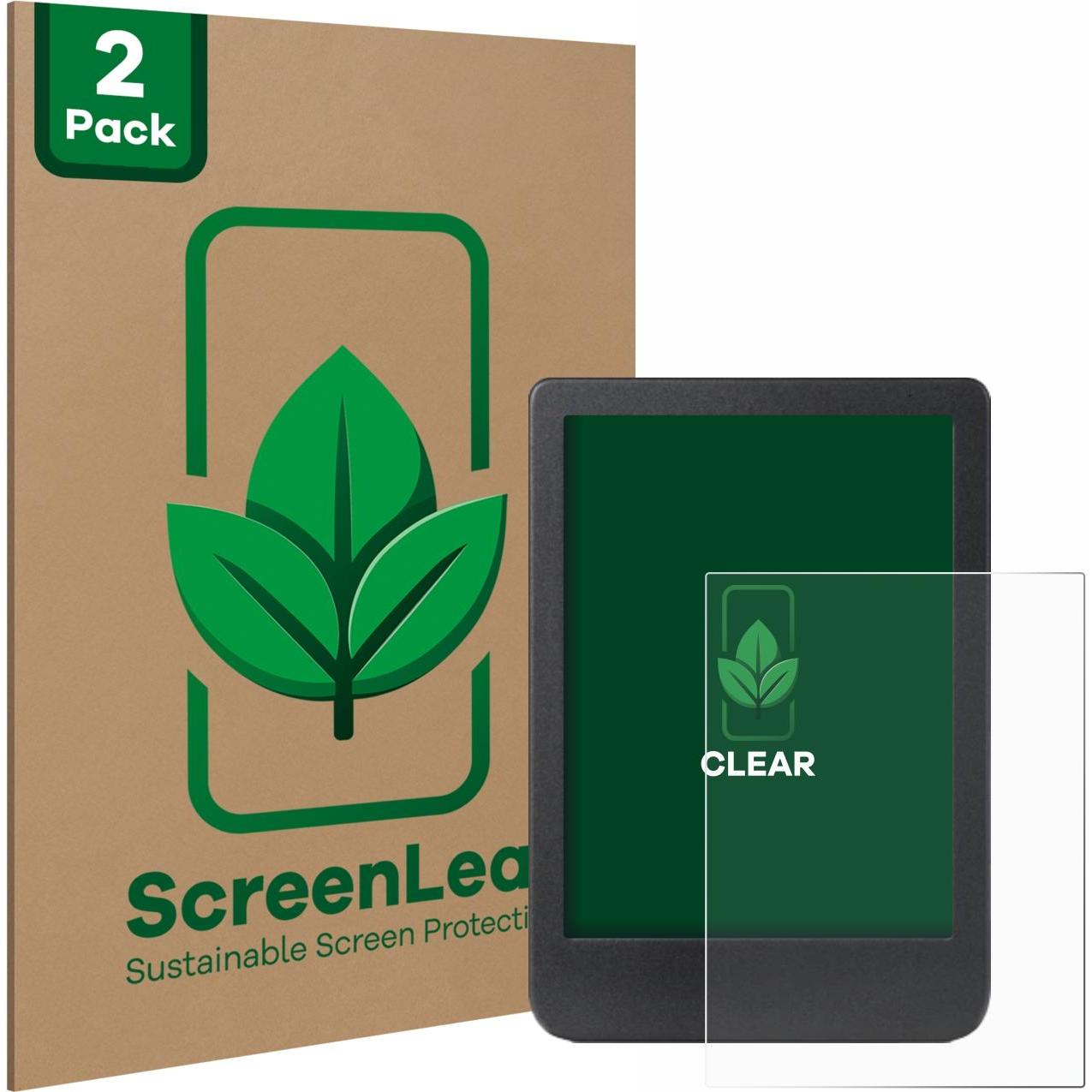ScreenLeaf Schutzfolie nachhaltiger Displayschutz Display Schutz Folie Klar Transparent, eReader Zubehör, Transparent