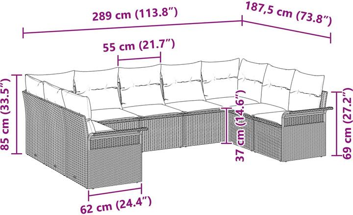 Produktbild vidaXL Garten-Sofa