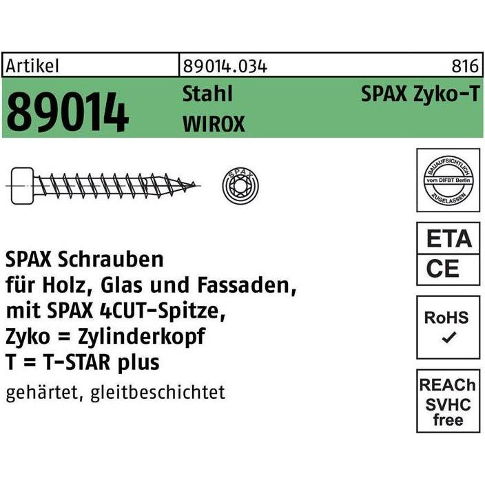 Thumbnail - Spax, Schrauben, Zylinderkopfschrauben (100 Schrauben pro Stück)