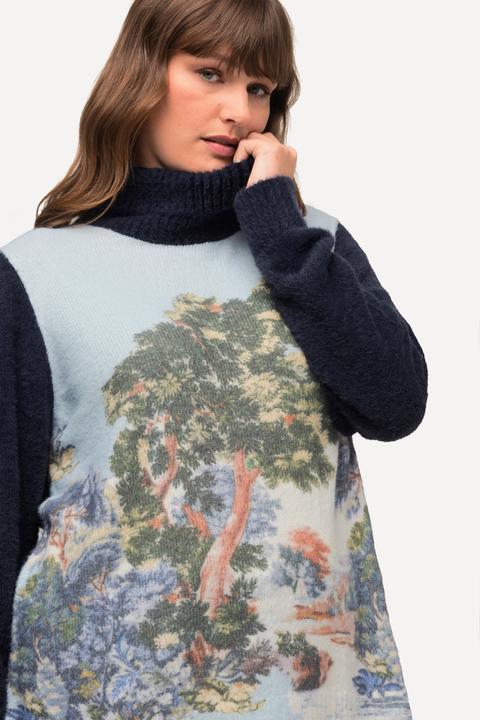 Immagine prodotto Ulla Popken Pullover dolcevita con paesaggio e maniche lunghe (50, 52)