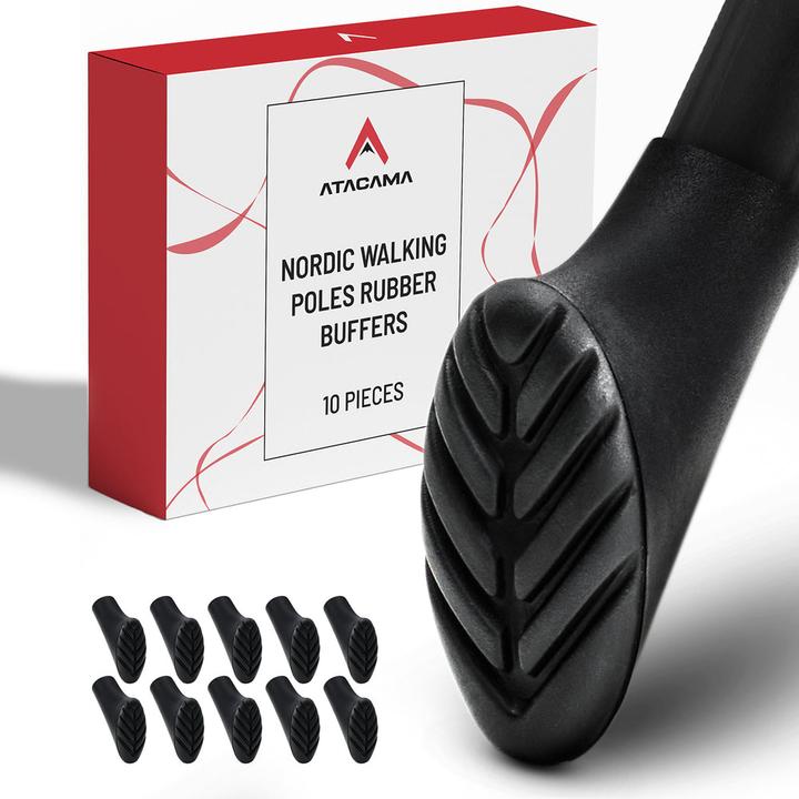 Atacama Nordic Walking Gummipuffer Wanderstockaufsatz 10er-Set